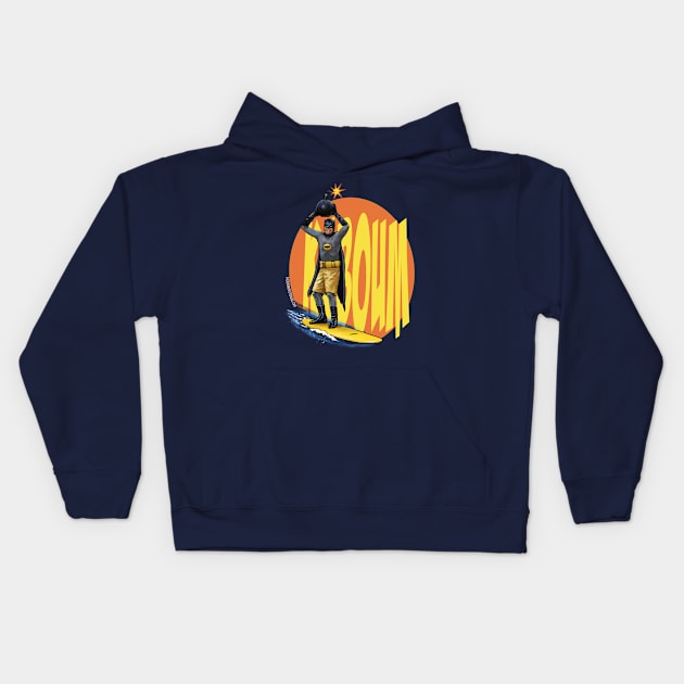 kaboum surf Kids Hoodie by Paskalamak